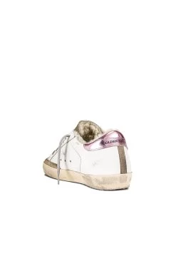 Golden Goose Super-Star Sneaker White, Ice, Black, & Pink -Fashion Women's Clothing Store GGOR WZ461 V3