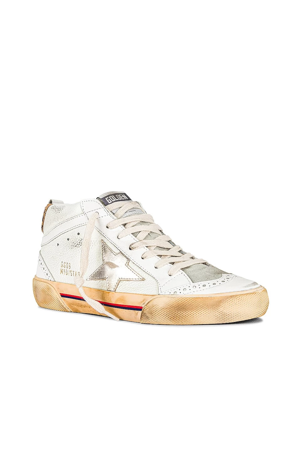 Golden Goose Mid Star Sneaker Cream, Ice, White, Platinum, & Beige Brown Leopard 4 Golden Goose Mid Star Sneaker Cream, Ice, White, Platinum, & Beige Brown Leopard - Image 2