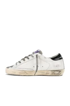 Golden Goose X REVOLVE Superstar Sneaker White, Silver & Black -Fashion Women's Clothing Store GGOR WZ470 V5
