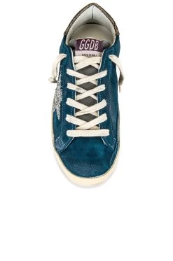 Golden Goose Superstar Sneaker Blue, Grey, Silver, & Black -Fashion Women's Clothing Store GGOR WZ478 V4