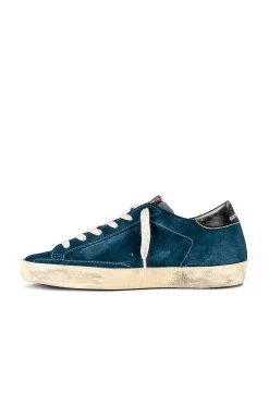 Golden Goose Superstar Sneaker Blue, Grey, Silver, & Black -Fashion Women's Clothing Store GGOR WZ478 V5
