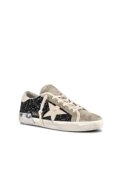 Golden Goose Super-Star Sneaker Black, Taupe, & Buttercream -Fashion Women's Clothing Store GGOR WZ536 V2