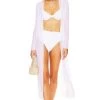 Marie Cover Up White 1 Marie Cover Up White -Fashion Women's Clothing Store GIGI WD12 V1