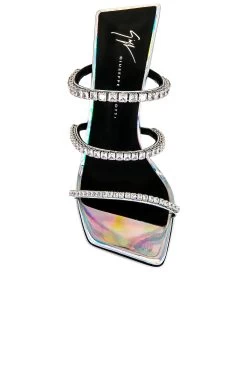 Giuseppe Zanotti Tutankamon 105 Mule Opal Argento 10 Giuseppe Zanotti Tutankamon 105 Mule Opal Argento -Fashion Women's Clothing Store GIZR WZ129 V4