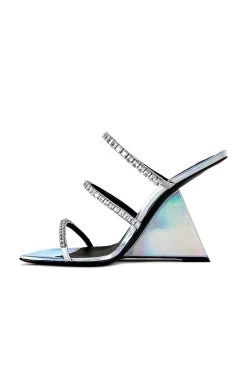 Giuseppe Zanotti Tutankamon 105 Mule Opal Argento 11 Giuseppe Zanotti Tutankamon 105 Mule Opal Argento -Fashion Women's Clothing Store GIZR WZ129 V5