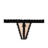 HANKY PANKY AFTER MIDNIGHT Tulle Open Crotch G-String Mocha & Black -Fashion Women's Clothing Store HANK WI17 V1