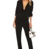 Crepe Long Sleeve Jumpsuit Black 1 Crepe Long Sleeve Jumpsuit Black -Fashion Women's Clothing Store HARL WR11 V1