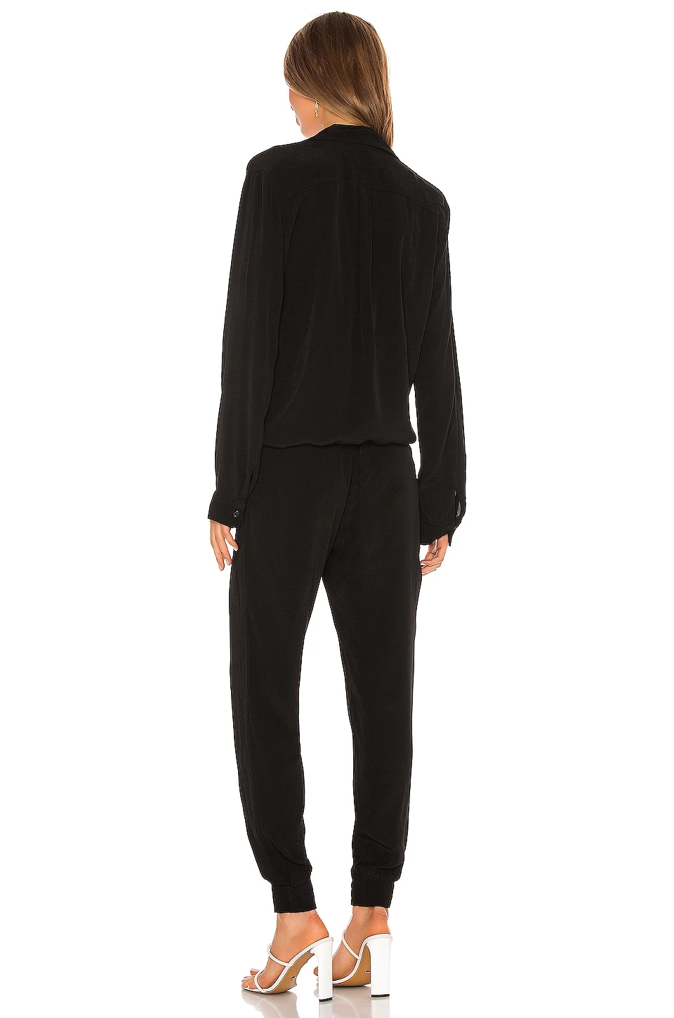 Crepe Long Sleeve Jumpsuit Black 5 Crepe Long Sleeve Jumpsuit Black - Image 3