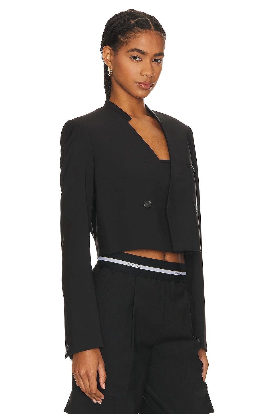 Helmut Lang Crop Wool Blazer Black 4 Helmut Lang Crop Wool Blazer Black - Image 2