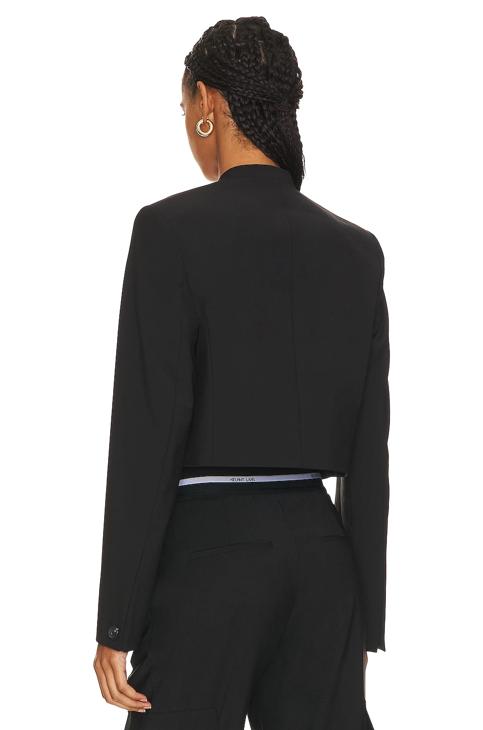 Helmut Lang Crop Wool Blazer Black 5 Helmut Lang Crop Wool Blazer Black - Image 3