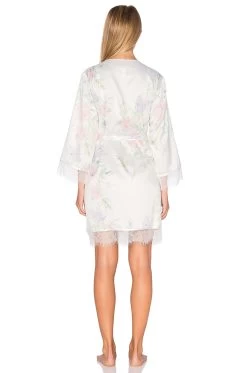 Sophia Lace Trim Robe Floral 9 Sophia Lace Trim Robe Floral -Fashion Women's Clothing Store HOME WI44 V4