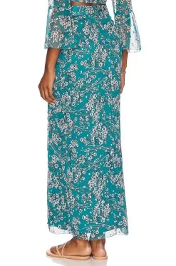 X REVOLVE Verity Skirt Teal Floral Multi 9 X REVOLVE Verity Skirt Teal Floral Multi -Fashion Women's Clothing Store HOOF WQ196 V3