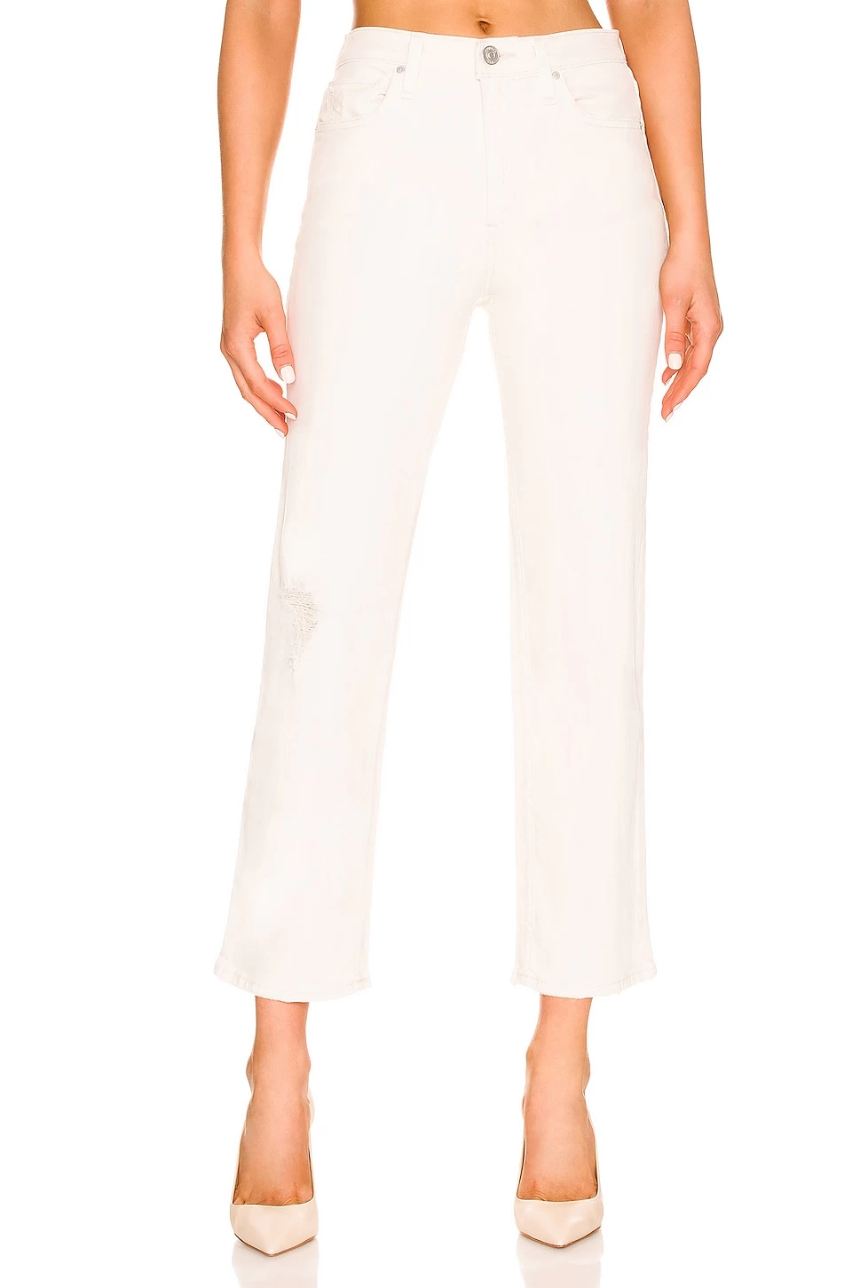 Remi High Rise Straight Ankle Jean Distressed Egret 4 3 Remi High Rise Straight Ankle Jean Distressed Egret 4