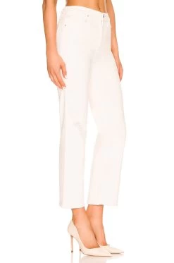 Remi High Rise Straight Ankle Jean Distressed Egret 4 7 Remi High Rise Straight Ankle Jean Distressed Egret 4 -Fashion Women's Clothing Store HUDSON WJ1202 V2