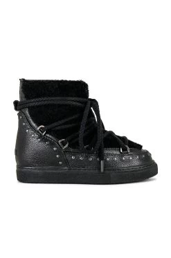 Inuikii Curly Rock Wedge Bootie Black