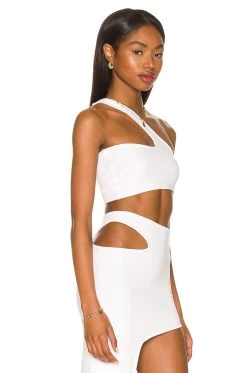 Hera Asymmetrical Top White -Fashion Women's Clothing Store INDA WS426 V2
