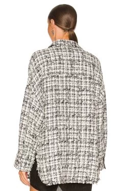 IRO Niso Jacket White & Black 11 IRO Niso Jacket White & Black -Fashion Women's Clothing Store IRO WO257W V4