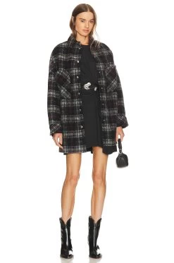 IRO Teresa Shacket Black & Fuchsia