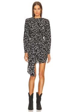 Isabel Marant Etoile MINIVESTIDO ENVOLVENTE DULCE Black