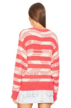 Isabel Marant Etoile Orson Sweater Coral 8 Isabel Marant Etoile Orson Sweater Coral -Fashion Women's Clothing Store ISAR WK75 V3