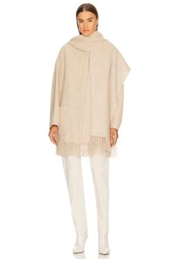 Isabel Marant Etoile Faty Fringe Wool Coat Ecru -Fashion Women's Clothing Store ISAR WO90 V5