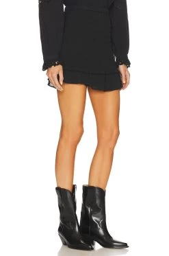 Isabel Marant Etoile Dorela Skirt Black 7 Isabel Marant Etoile Dorela Skirt Black -Fashion Women's Clothing Store ISAR WQ40 V2