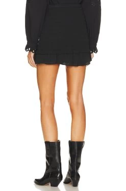 Isabel Marant Etoile Dorela Skirt Black 8 Isabel Marant Etoile Dorela Skirt Black -Fashion Women's Clothing Store ISAR WQ40 V3