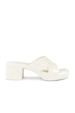 Jeffrey Campbell Bubblegum Mule Cream Shiny