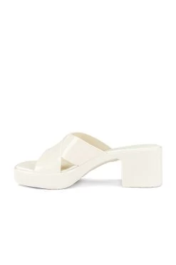 Jeffrey Campbell Bubblegum Mule Cream Shiny 16 Jeffrey Campbell Bubblegum Mule Cream Shiny -Fashion Women's Clothing Store JCAM WZ1214 V5