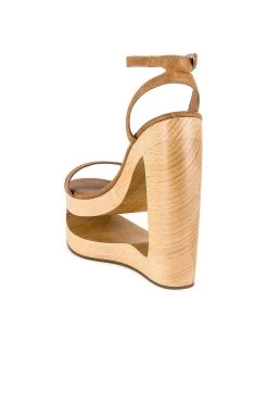 Jeffrey Campbell It's Lit Wedge Tan -Fashion Women's Clothing Store JCAM WZ1386 V3