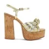 Jeffrey Campbell Disaque-o Platform Sandal Silver Gold Cork Combo -Fashion Women's Clothing Store JCAM WZ1516 V1