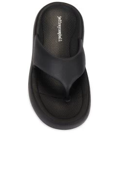 Jeffrey Campbell Chillaxin Sandal Black 10 Jeffrey Campbell Chillaxin Sandal Black -Fashion Women's Clothing Store JCAM WZ1590 V4