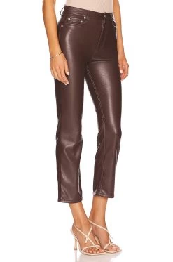 River Faux Leather Pant Coffee -Fashion Women's Clothing Store JDAR WP30 V2