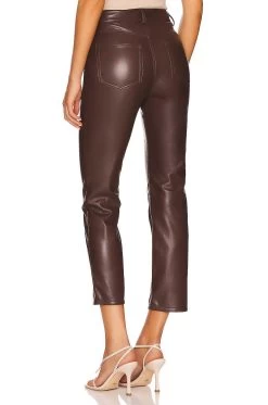 River Faux Leather Pant Coffee -Fashion Women's Clothing Store JDAR WP30 V3