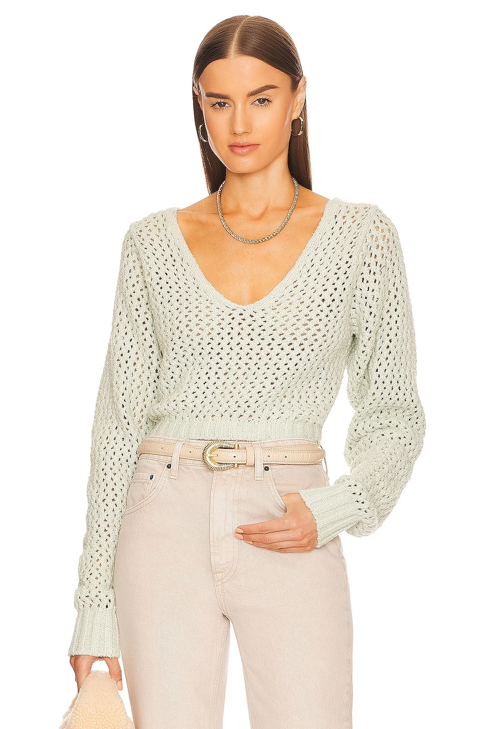 Foam Boucle Knit Crop Laurel 3 Foam Boucle Knit Crop Laurel