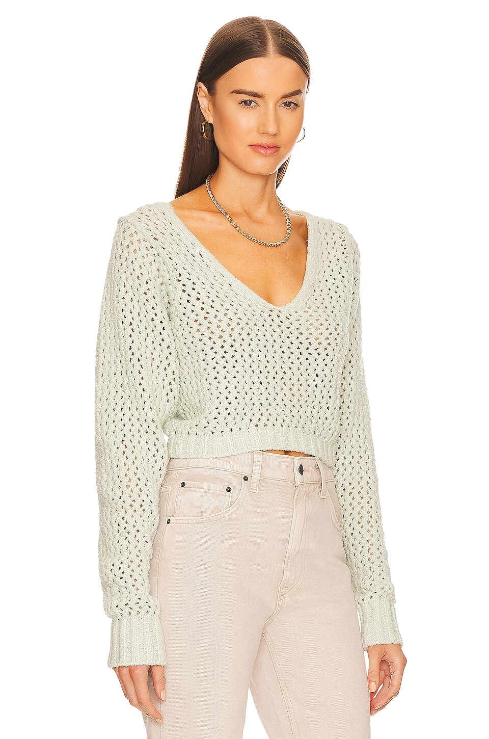 Foam Boucle Knit Crop Laurel 4 Foam Boucle Knit Crop Laurel - Image 2