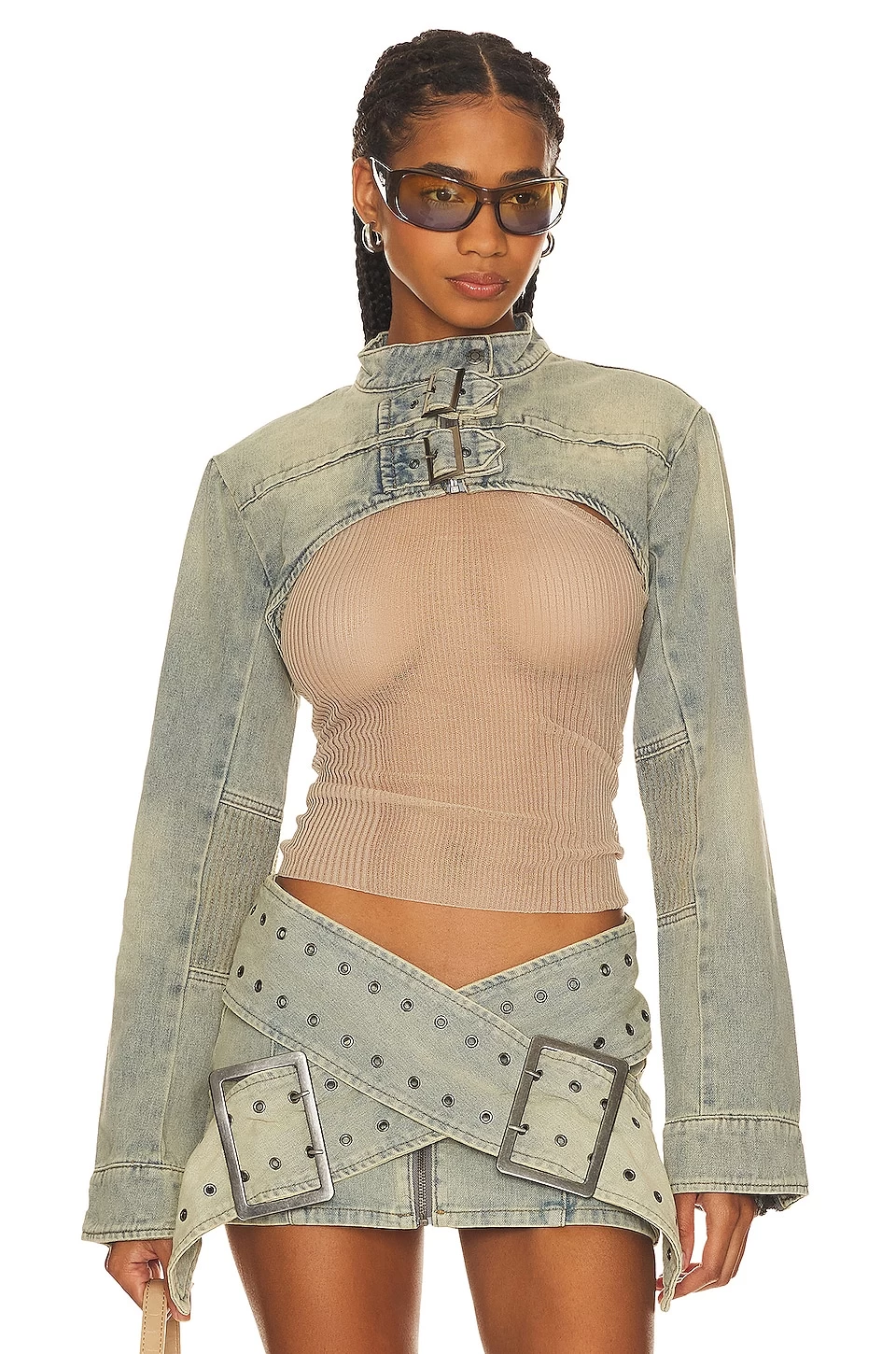 Jaded London Assassin Ultra Cropped Jacket Blue Denim 3 Jaded London Assassin Ultra Cropped Jacket Blue Denim