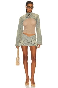 Jaded London Assassin Ultra Cropped Jacket Blue Denim 9 Jaded London Assassin Ultra Cropped Jacket Blue Denim -Fashion Women's Clothing Store JLON WO4 V4