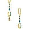 Turquoise Earrings Set Gold 1 Turquoise Earrings Set Gold -Fashion Women's Clothing Store JMAC WL28 V1