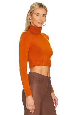 Long Sleeve Crop Turtleneck Sweater Caramel 7 Long Sleeve Crop Turtleneck Sweater Caramel -Fashion Women's Clothing Store JOOR WK37 V2