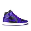 Air Jordan 1 Mid Sneaker Black, Dark Concord, & Sail -Fashion Women's Clothing Store JRDN WZ212 V1