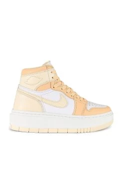 Air Jordan 1 Elevate High Sneaker Celestial Gold, Muslin, White, & Sail