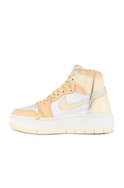 Air Jordan 1 Elevate High Sneaker Celestial Gold, Muslin, White, & Sail -Fashion Women's Clothing Store JRDN WZ246 V5