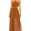 Georgiana Halter Maxi Dress Coffee -Fashion Women's Clothing Store JSKI WD151 V1