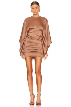 Kadence Belle Sleeve Mini Dress Latte