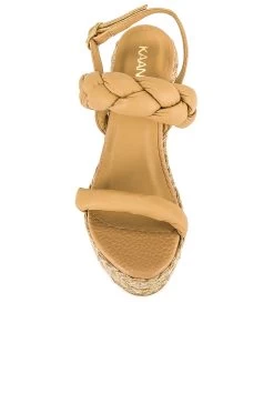 Kendari Chunky Braided Wedge Sand -Fashion Women's Clothing Store KAAR WZ169 V4