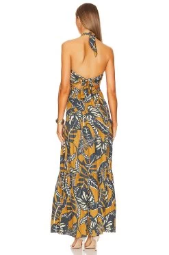 Talia Printed Maxi Dress Selva -Fashion Women's Clothing Store KARI WD575 V3
