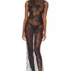 Dragon Lace Gown Black -Fashion Women's Clothing Store KIMR WD42 V1