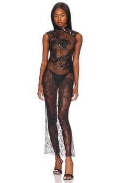 Dragon Lace Gown Black