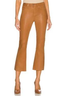 Kendra High Rise Crop Flare Java Coated